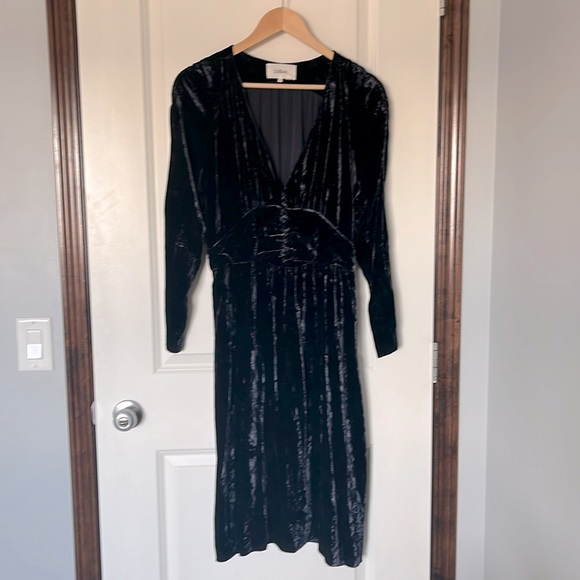 Ba&sh Vick Silk-Blend Velvet Midi Dress - Picture 3 of 11